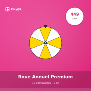 PlayQR Roue — Annuel Premium (12 campagnes)