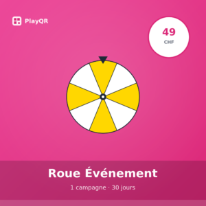 PlayQR Roue — Événement (30j)
